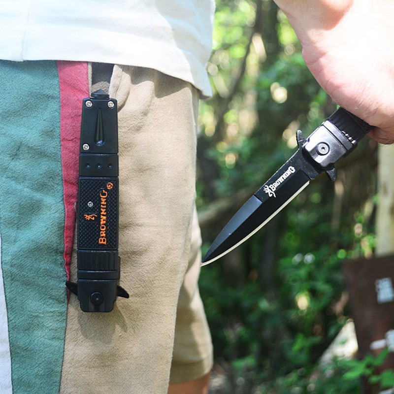 Dao Phượt Gấp Mini Cao Cấp Nhỏ Gọn Cắm Trại Dã Ngoại Browning Huti Knife Dlbr01