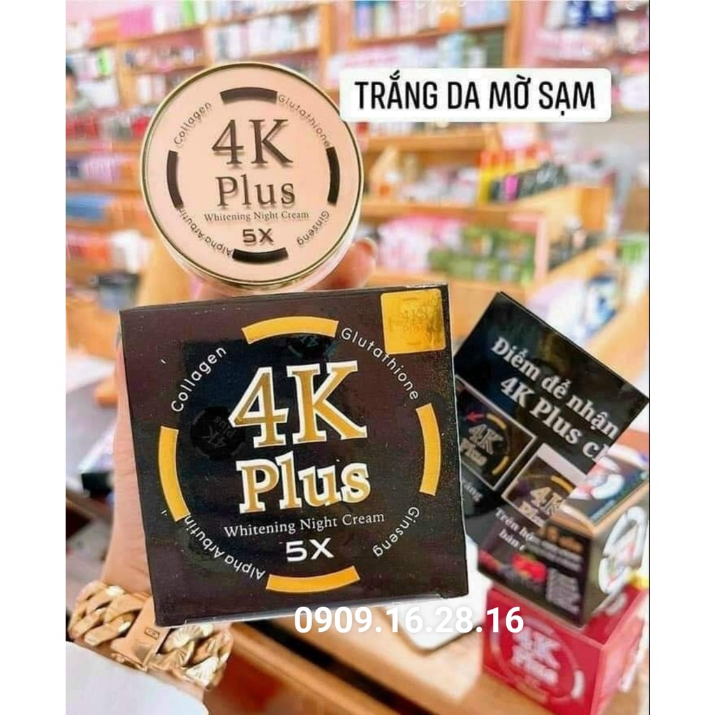 [ CHÍNH HÃNG ] KEM 4K PLUS DƯỠNG TRẮNG DA THÁI LAN