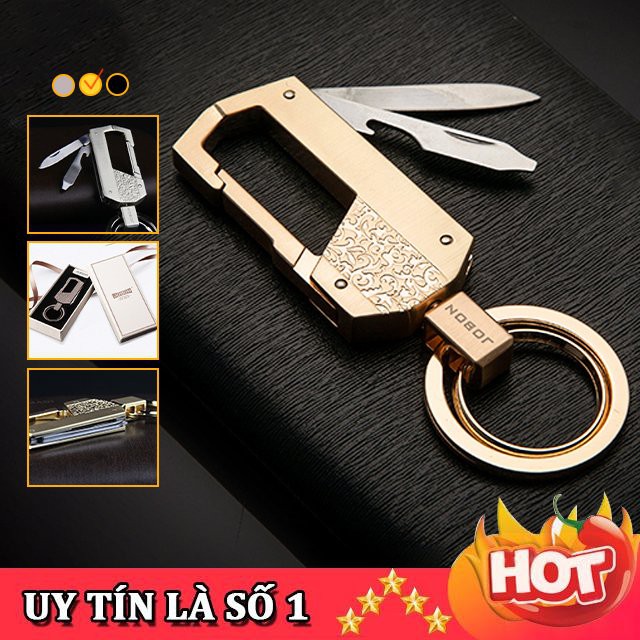 [RẺ NHẤT SHOPEE] Móc Khóa Xe Ô Tô Xe Máy Jobon ZB-8735, Chất Liệu Inox Không Rỉ - Nhiều Màu