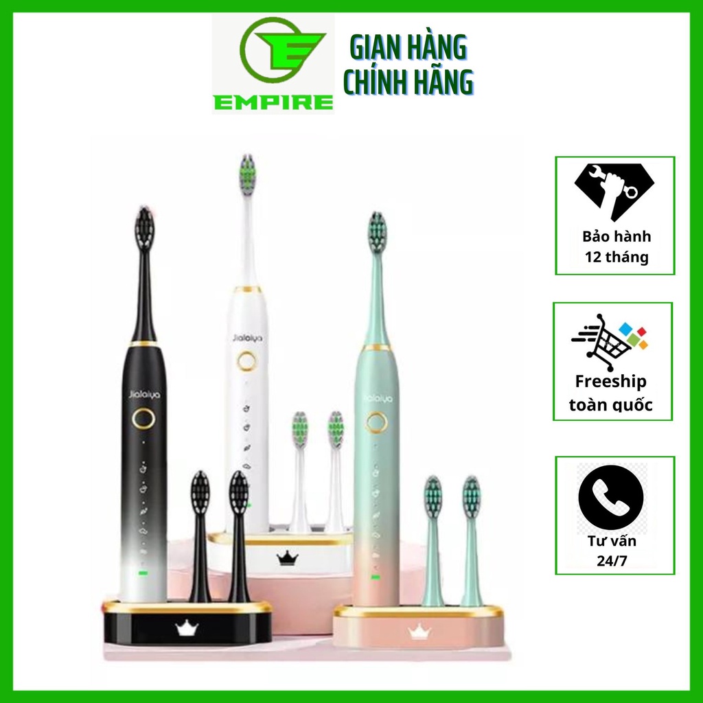 Bàn chải điện thế hệ mới X100 JIALAYA - Bàn chải đánh răng tự động 15 chế độ làm sạch sâu, chống nước IP-X8