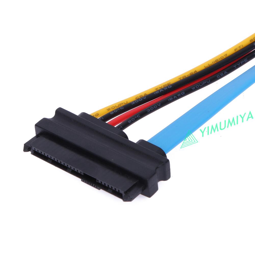 YI 7 Pin SATA Serial ATA to SAS 29 Pin and 4 Pin Power Adapter Connector Cable