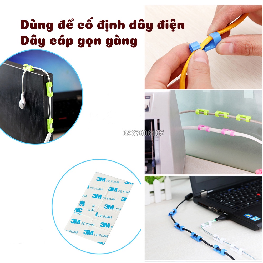 Bộ 20 miếng dán tường đi dây điện – Bộ ghim kẹp dây điện 20 chiếc