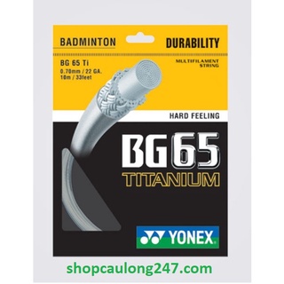 Dây cước căng vợt cầu lông Yonex BG65Ti + Tiền công đan vợt