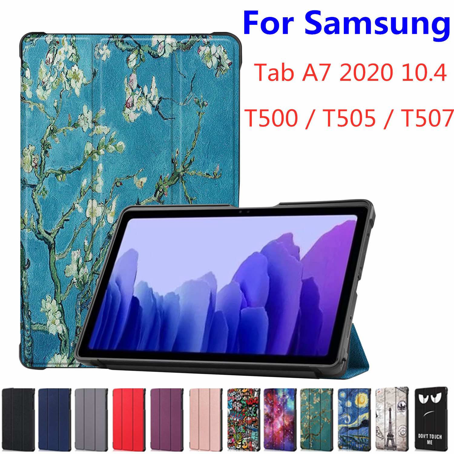 Samsung TAB A7 10.4inch T500 T505 T507 Smart Leather Flip Cover Auto sleep Stand Magnetic Tablet Case