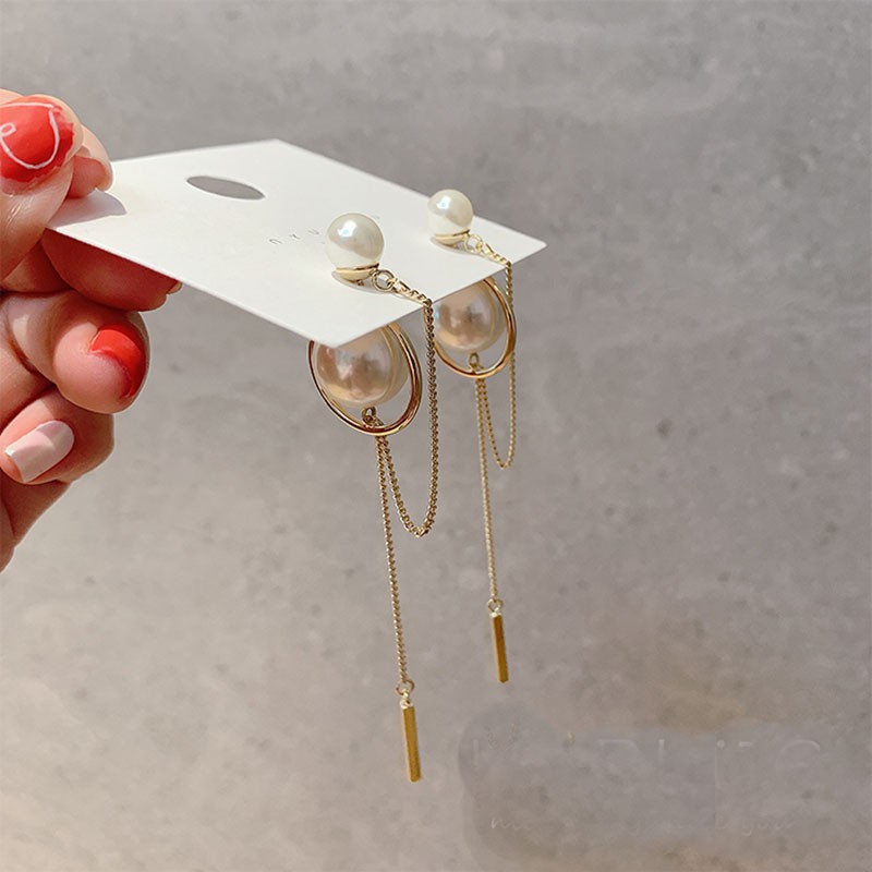 Hoa tai mạ bạc s925 phối ngọc trai giả thời trang dành cho nữ