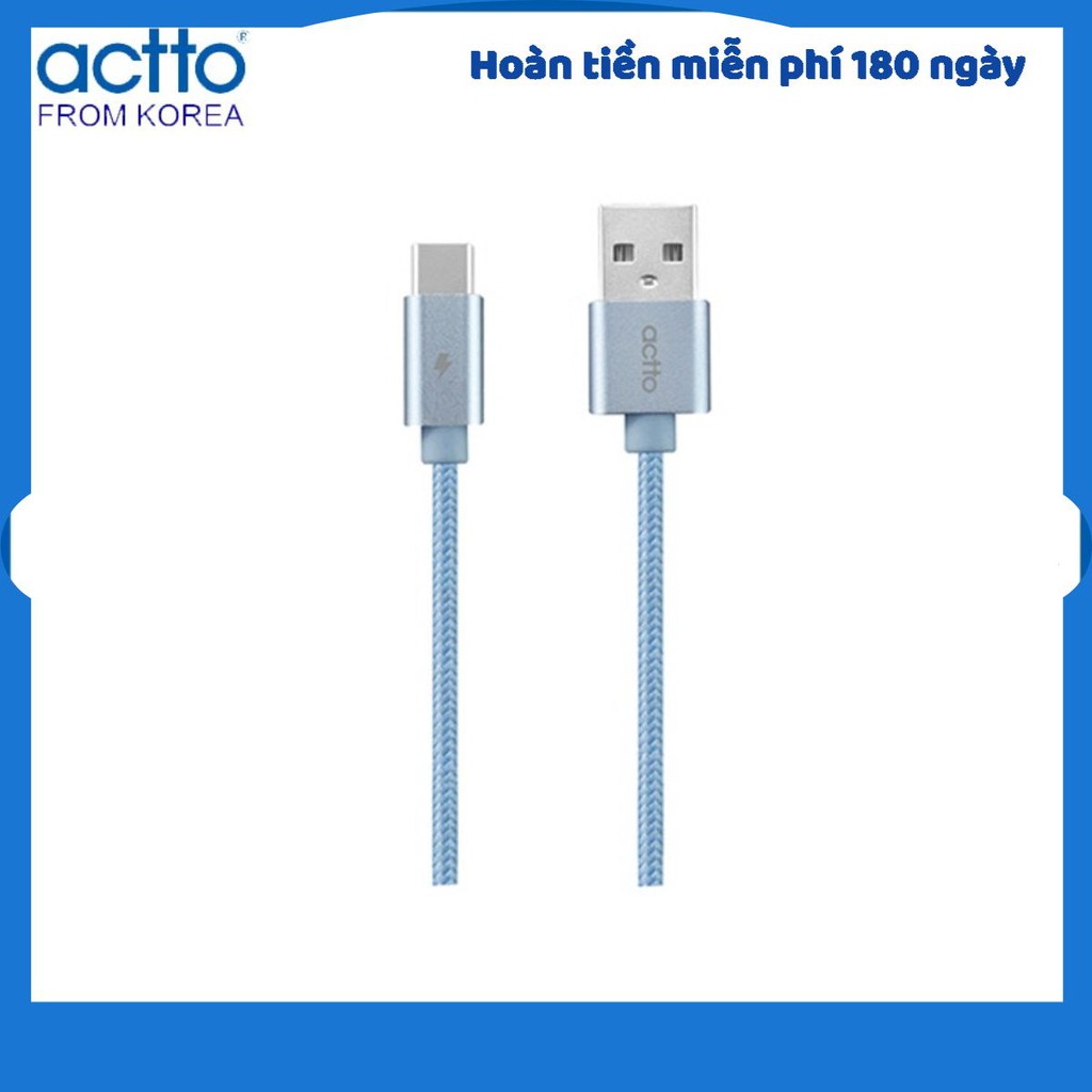 Cáp sạc type C dài 1m tích hợp giá đỡ Zoo Type C - Charging & Data Cable Actto TC-18 KOREA CHÍNH HÃNG