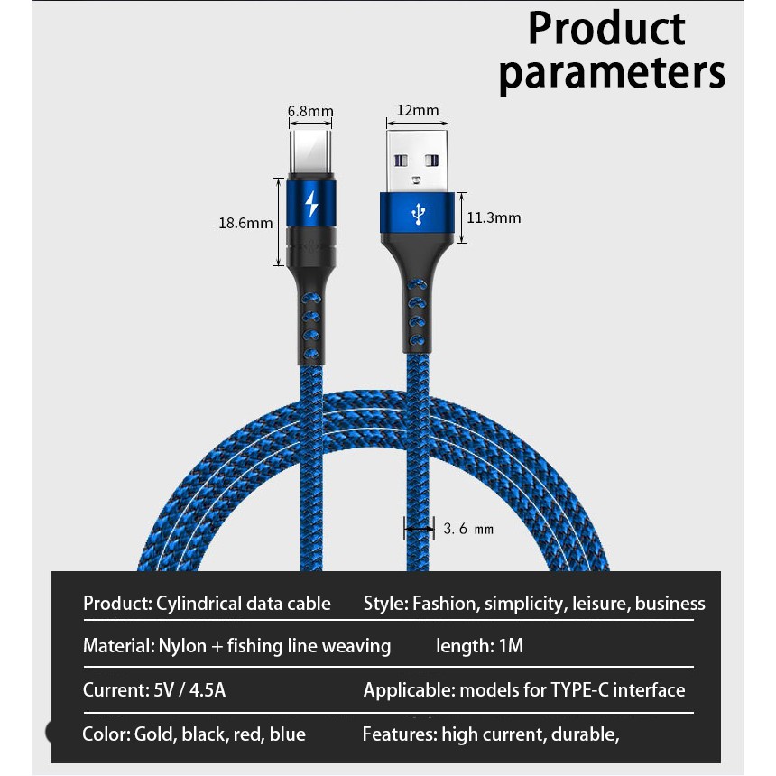 Dây Cáp Sạc Nhanh USB Type C Huawei Qc3.0 5A Chất Lượng Cao
