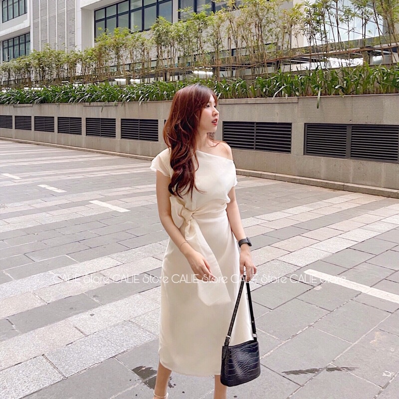 ĐẦM TƠ THẮT NƠ EO CALIE STORE