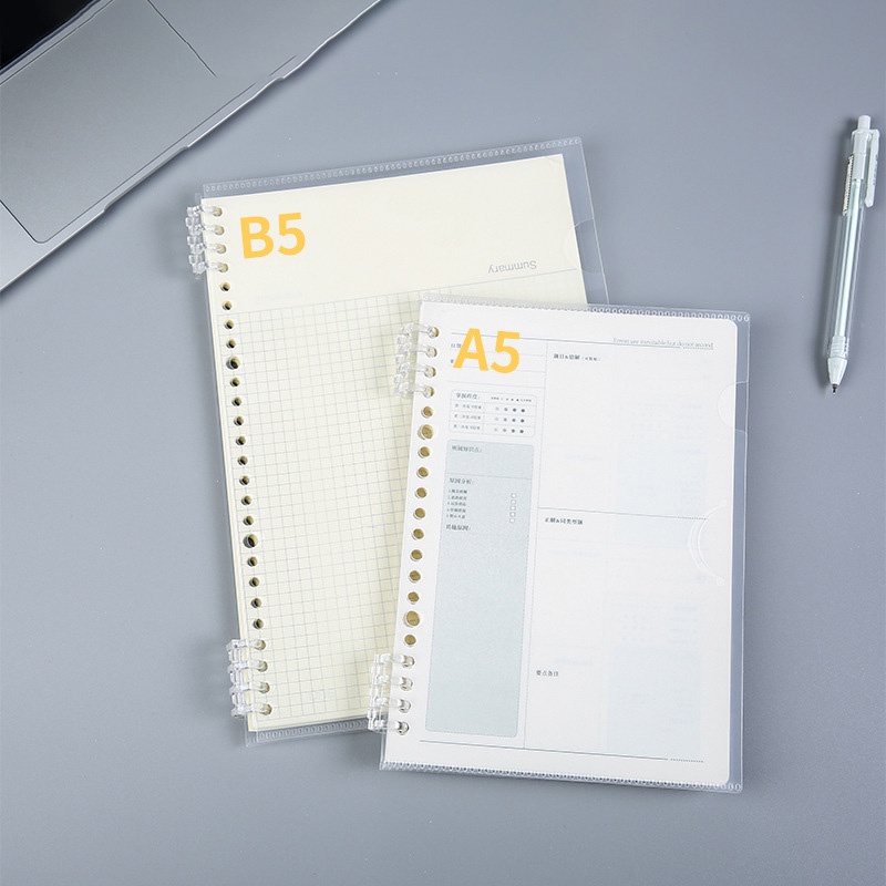 Bìa sổ còng binder SOSAMA bìa còng 20 lỗ A5 kiêm túi đựng trong suốt SN-001382