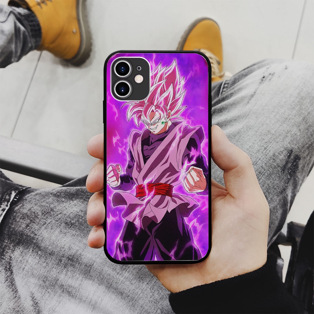 Ốp điện thoại Black Goku Super Saiyan  vận công hiển thánh dành cho Iphone 6 7 8 Plus 11 12 13 PRO MINI GOKPOD00063