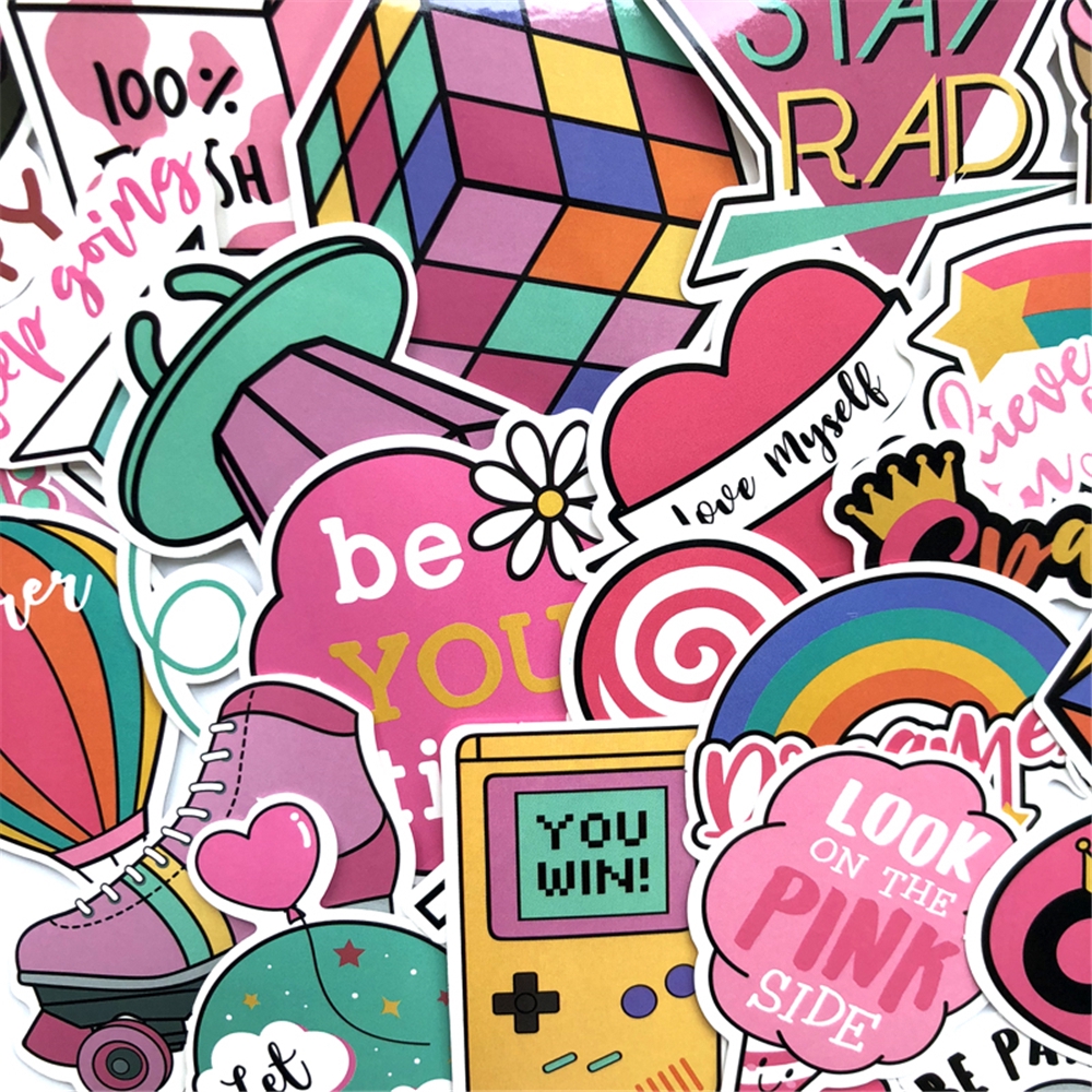 50 / 60 miếng dán trang trí hình hoạt hình