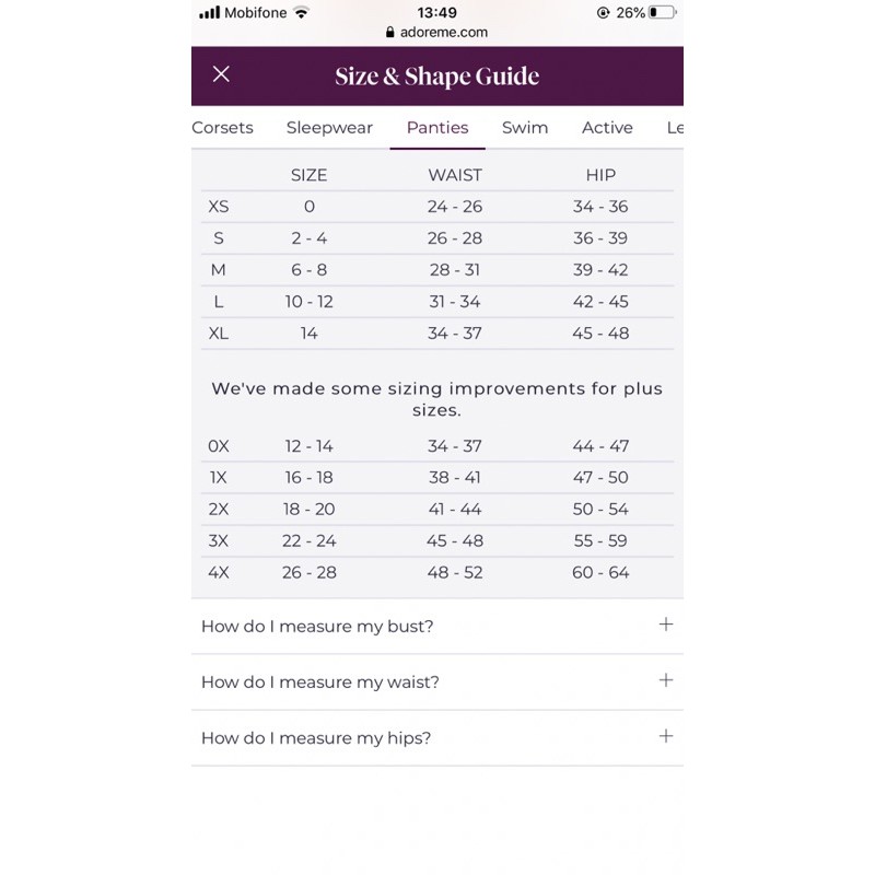 Quần lót bigsize vnxk chuẩn adoreme