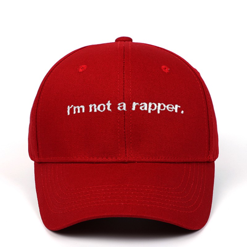 Mũ Lưỡi Trai Thêu Chữ I 'm Not A Rapper Cá Tính