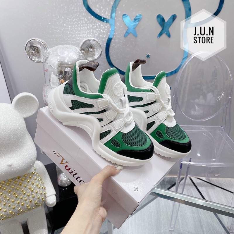GIÀY LV ARCHIGHT WHITE GREEN LAI AU SC