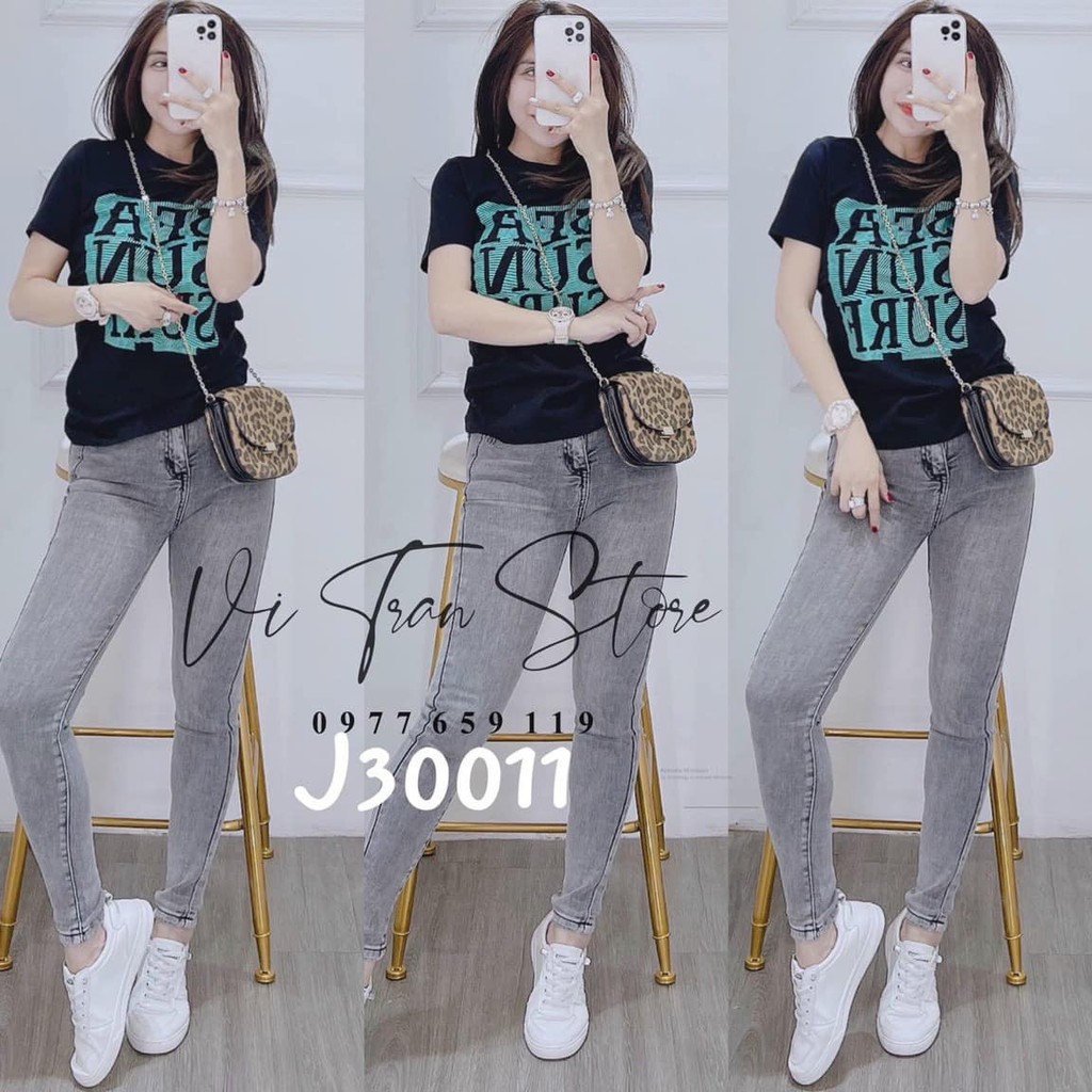 (Có Hình Thật) Áo Thun In Chữ Thời Trang Mịn Mát Freesize