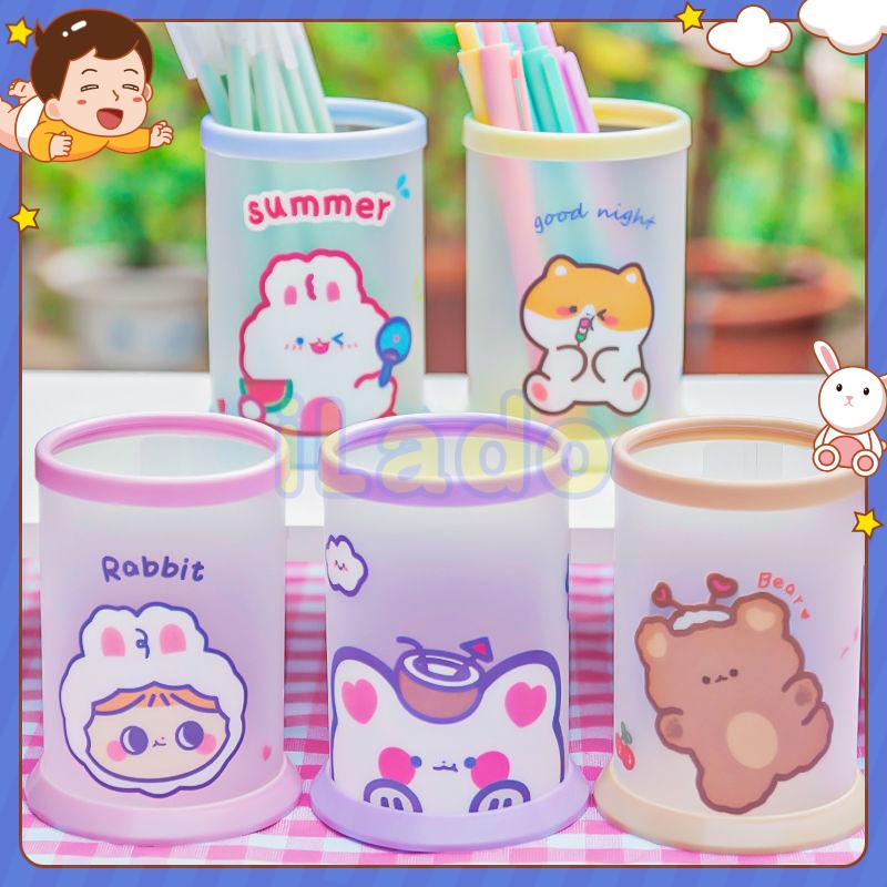 ⭐ iLado ⭐ Hộp bút trong suốt Ống đựng bút thùng đựng hàng chủ đề hoạt hình hộp văn phòng phẩm hộp đựng bút trong s hộp bút trong kệ văn phòng phẩm để bàn kệ đựng văn phòng phẩm hộp nhựa đựng