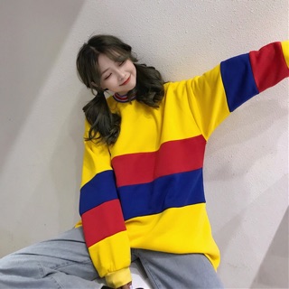 áo nỉ sọc kẻ ulzzang girl