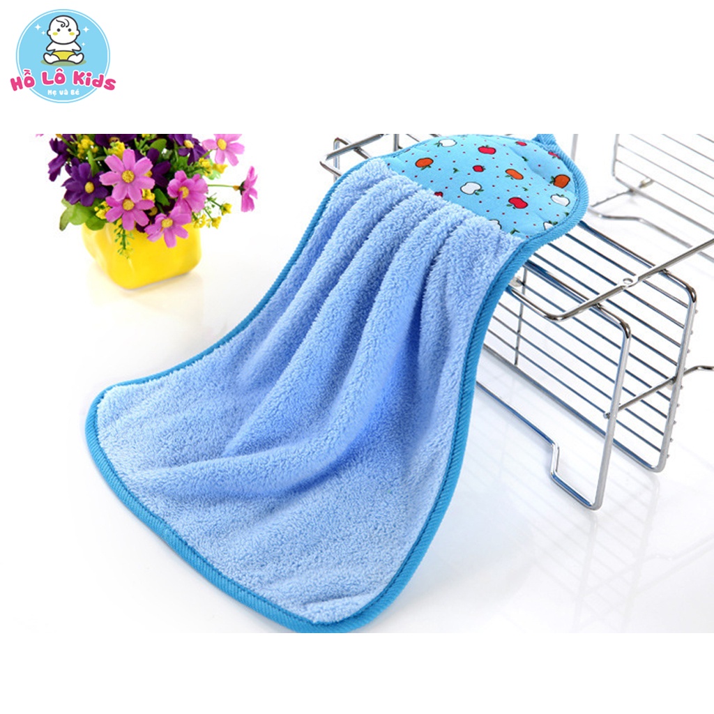 Khăn lau đa năng cotton treo tường siêu thấm nước, tiện dụng có móc treo Hồ Lô Kids