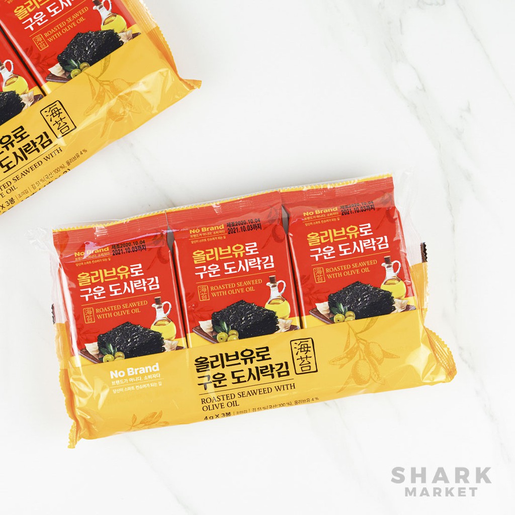 Snack Rong Biển Tẩm Dầu Oliu Hàn Quốc Lốc 3 Gói