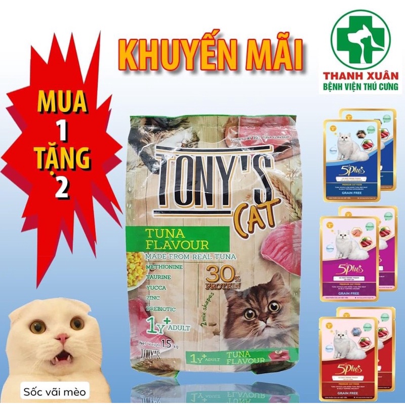 THỨC ĂN CHO MÈO TONY'S mua 1 tặng 2