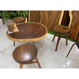 Mặt Bàn cafe gỗ me tây D55