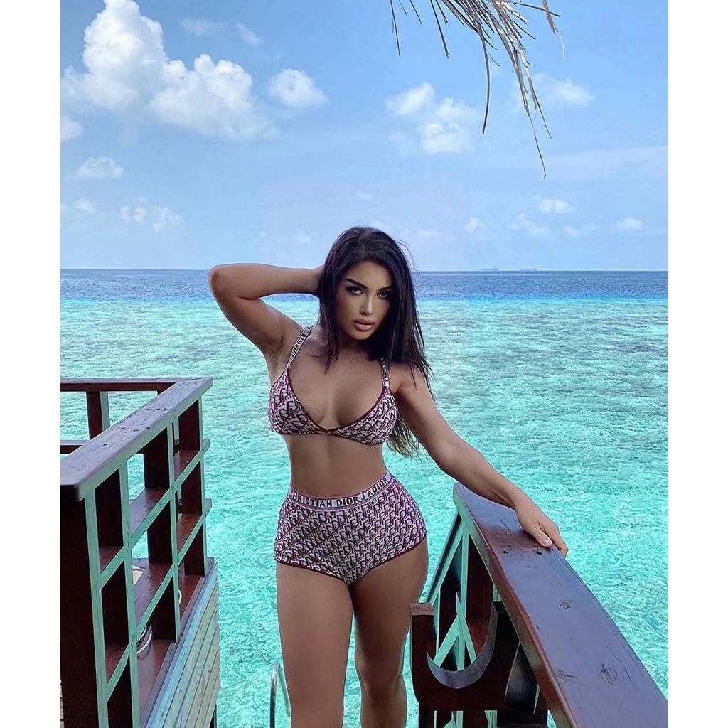 (MớI) Bikini + QuầN LóT VảI Cotton MàU Xanh