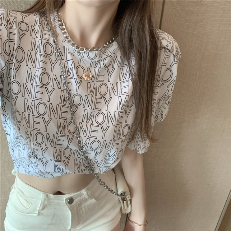 Áo thun tay ngắn cổ tròn thời trang cho nữ