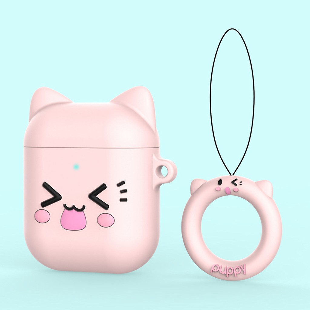 Ốp silicon,Bao Case Cho Airpods 1/ Airpods 2 Hình Mèo Cute