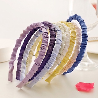 Bờm nhún lụa satin sắc màu kiểu dáng đơn giản