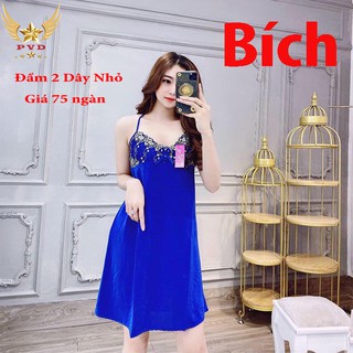 Đầm 2 dây thun lạnh ngủ