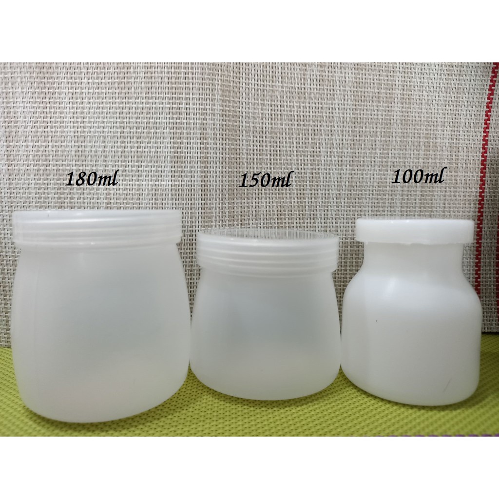 Lô 5 hủ sữa chua nhựa dày nắp đậy 100ml _ sỉ & lẻ