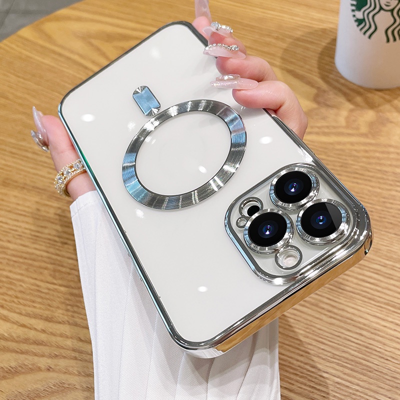 Ốp Điện Thoại iPhone 14 13 12 11 Pro max case ốp lưng điện thoại i phone 14 promax Mềm Mạ Điện Từ Tính Chống Sốc Cho ip 14 plus 13 12 11 pro max