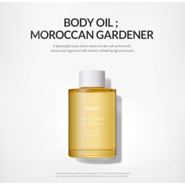 Tinh Dầu Massage Dưỡng Ẩm Toàn Thân Cho Da Huxley Body Oil Moroccan Gadener 100ml