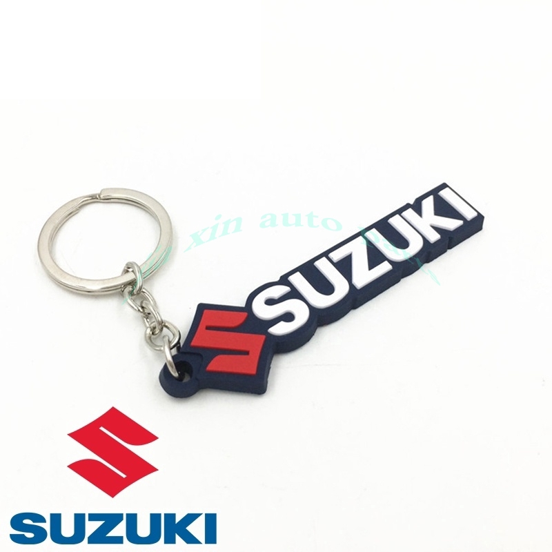 Móc Khóa Cao Su Mềm In Logo Suzuki Hayabusa Gsx-r250 Gsr-r600 / 750 Gsx-r1000