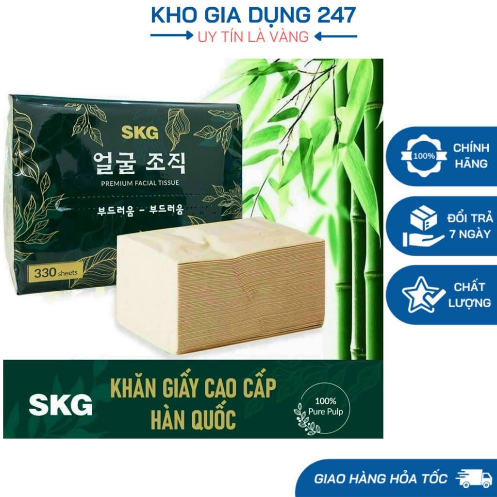 Giấy Ăn Cao Cấp SKG - Giấy Ăn Gấu Trúc Hàn Quốc Thùng 30 Gói