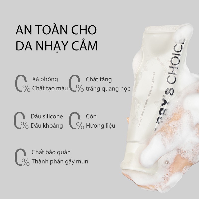 Sữa rửa mặt Abby's Choice Amino Gentle Minimalism 100g