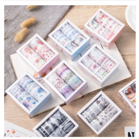 Set 10 Cuộn Băng Dính Nhiều Màu Sắc Đa Năng Tiện Dụng Trang Trí