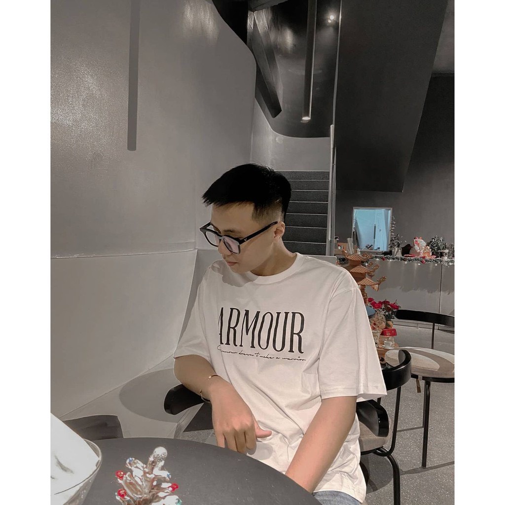 Áo thun unisex nam nữ ARMOUR basic , áo phông oversize dáng rộng tay lỡ hiện đại cá tính kiểu dáng Hàn Quốc form rộng