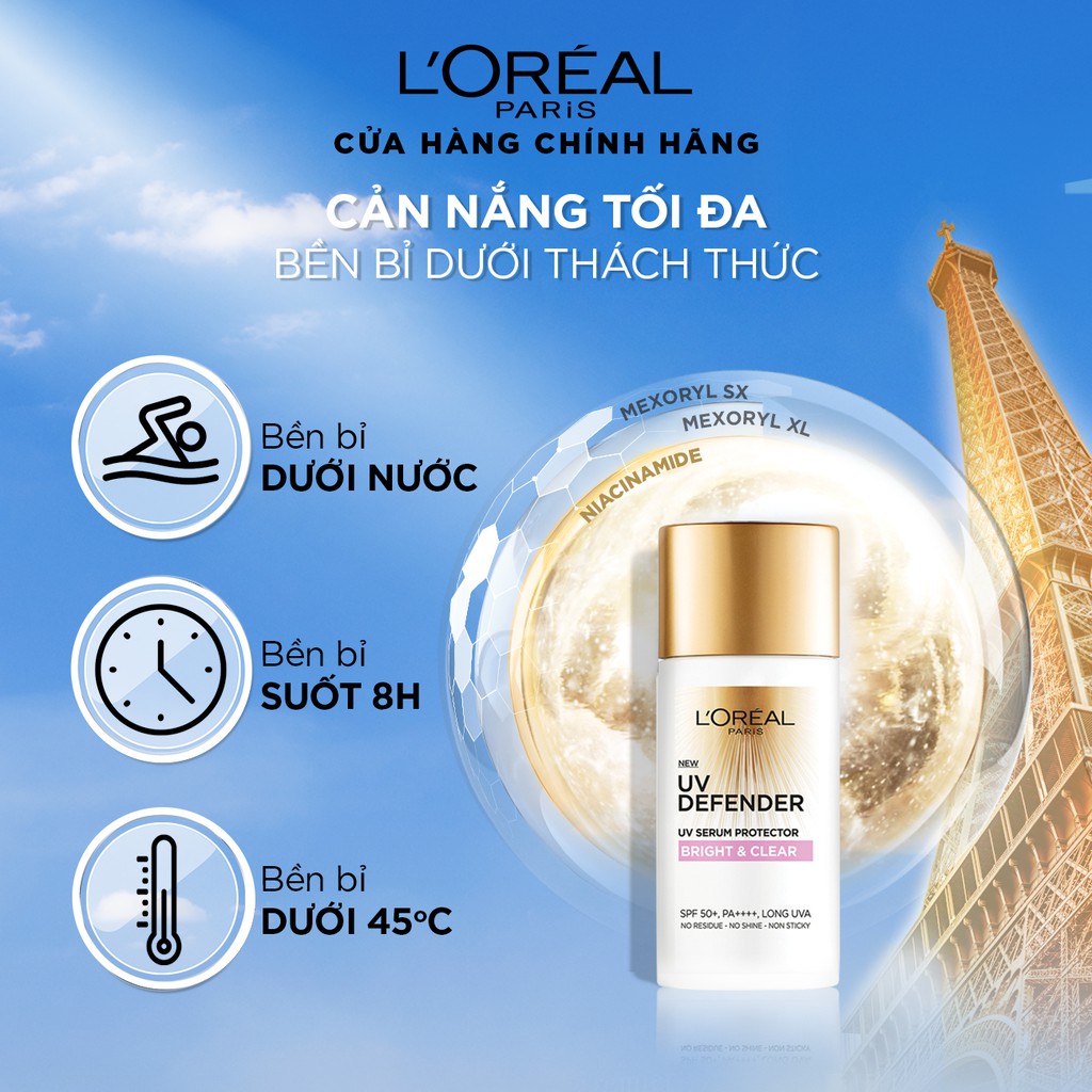 Bộ 2 kem chống nắng mịn nhẹ bảo vệ da L'Oreal Paris UV Defender 50ml/tuýp + 15ml/tuýp | BigBuy360 - bigbuy360.vn