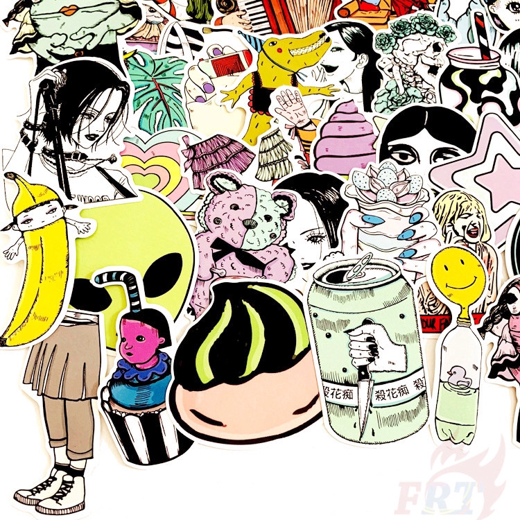 ❉ Tomie anrimiteddo - Series 02 Giấy và decal dán tường ❉ 50Pcs/Set Junji Ito Horror Comics Mixed Doodle Stickers