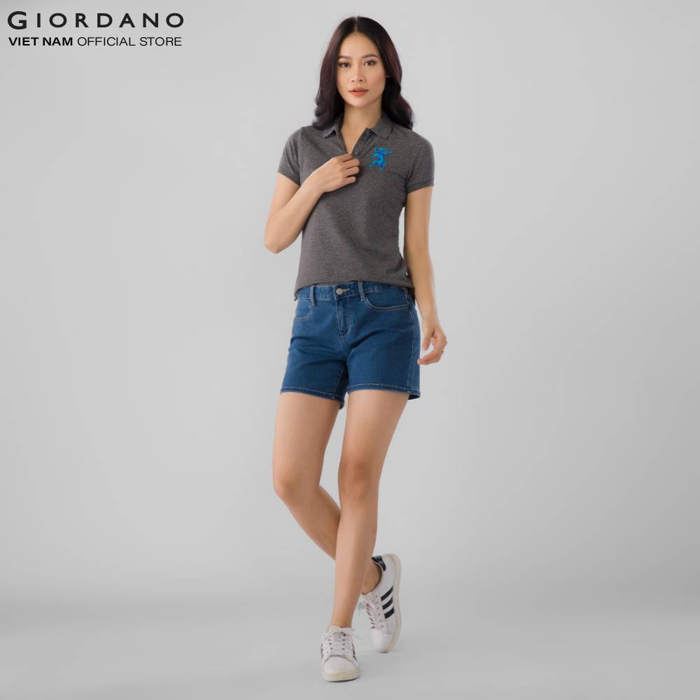 Áo Thun Nữ Polo Giordano Màu Xám 0531820204