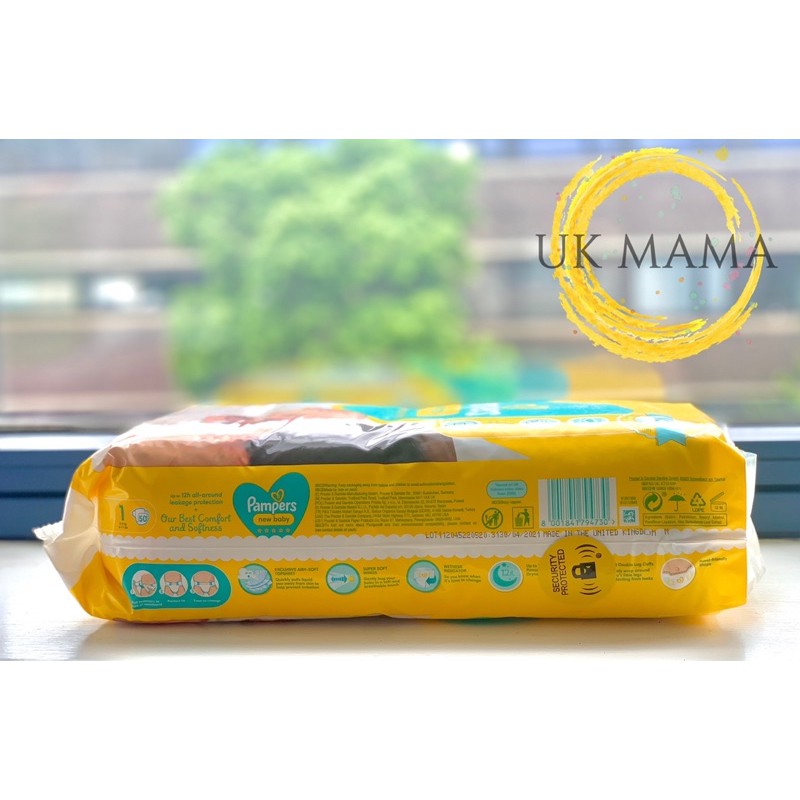 Bỉm dán Pampers UK New Baby size 3 (42miếng) - size 1 (50miếng) - size 2 (46 miếng)