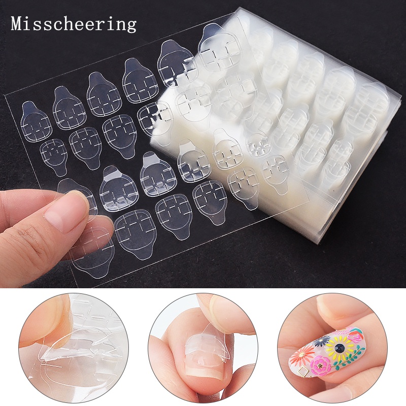 Fulfilled By Shopee Set 10 Tờ 240 Miếng Dán Móng Tay Giả Hai Mặt Misscheering Chất Lượng Cao