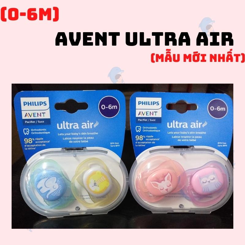 Ti Giả / Ti Ngậm Thông Khí Avent Ultra Air Chỉnh Nha Cho Bé 0-6 Tháng Và 6-18 Tháng Siêu Mềm