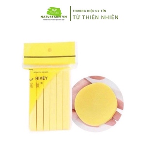 Bông nở rửa mặt tẩy trang gói 12 miếng - bọt biển rửa mặt tẩy trang nhật bản chính hãng