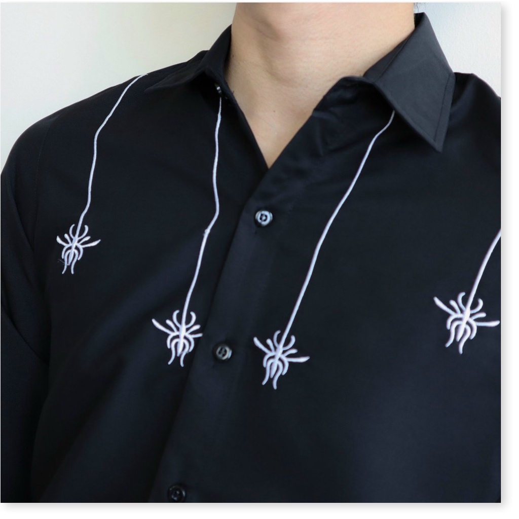 Áo sơ mi in thêu dài tay nam cực đẹp phong cách hàn quốc cho các bạn trẻ KOKO MI FASHION