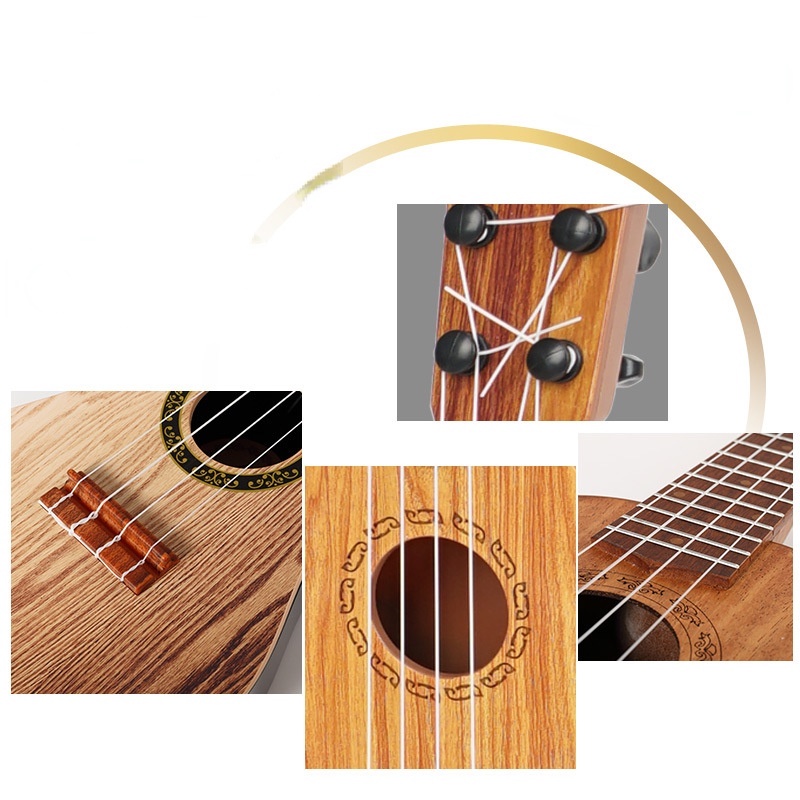 ZHAN QI TOYS Đàn ukulele mini đồ chơi hỗ trợ giáo dục sớm cho bé