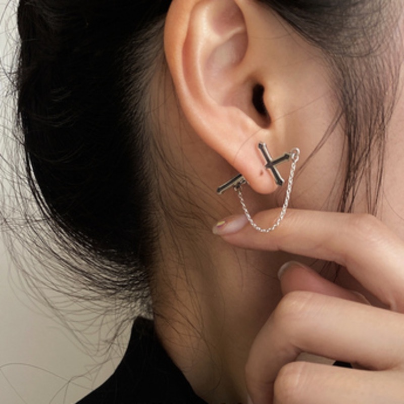 Hoa Tai Hình Thánh Giá Phong Cách hip hop Sành Điệu