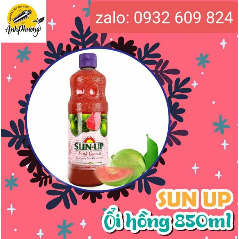 NƯỚC ÉP SUN UP ỔI/ DÂU/ ĐÀO/ DƯA LƯỚI 850ML