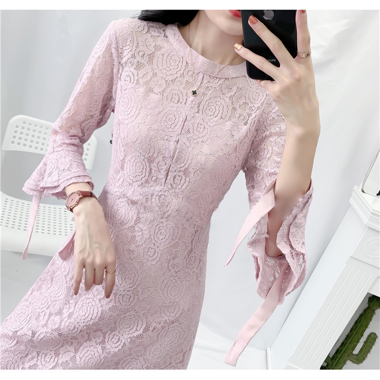 Zara Morocco full tag - Đầm Zara ren hoa hồng màu cực xinh DH9RHG21N10
